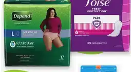Proxim DEPEND, POISE Selected incontinence products offer