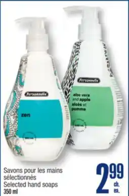 Jean Coutu PERSONNELLE Selected hand soaps offer