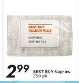 Sobeys Best buy napkins offer