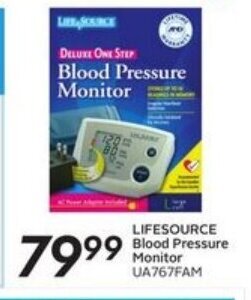 Sobeys Lifesource blood pressure monitor offer