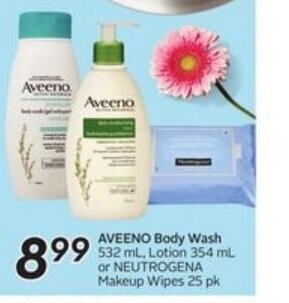 Sobeys Aveeno body wash offer