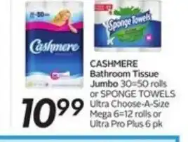 Sobeys Cashmere bathroom tissue jumbo offer