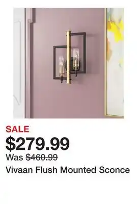 Wayfair Vivaan Flush Mounted Sconce offer