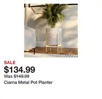 Wayfair Ciarna Metal Pot Planter offer