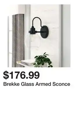 Wayfair Brekke Glass Armed Sconce offer