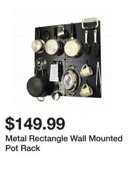 Wayfair Metal Rectangle Wall Mounted Pot Rack offer
