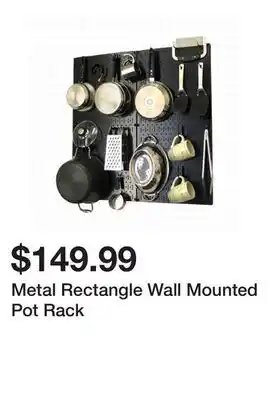 Wayfair Metal Rectangle Wall Mounted Pot Rack offer