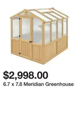 Wayfair 6.7 x 7.8 Meridian Greenhouse offer