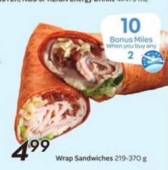Sobeys Wrap sandwiches offer