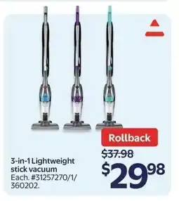 Walmart Lightweight stick vacuum 3-in-1 offer