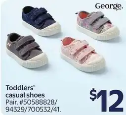 Walmart George. Toddlers' casual shoes offer