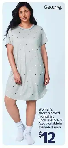 Walmart George. short-sleeved nightshirt offer
