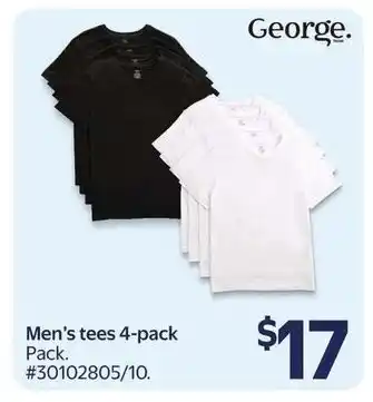 Walmart George. Men's tees offer