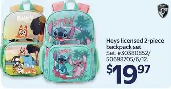 Walmart Heys licensed 2-piece backpack set offer