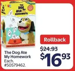 Walmart The Dog Ate My Homework offer