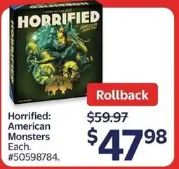 Walmart Horrified: American Monsters offer