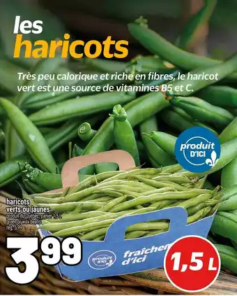 Metro haricots verts ou jaunes offer