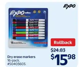 Walmart Dry erase markers offer