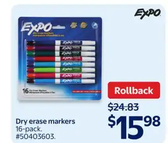 Walmart Dry erase markers offer