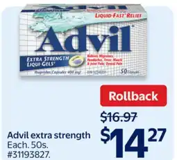 Walmart Advil Extra Strength offer