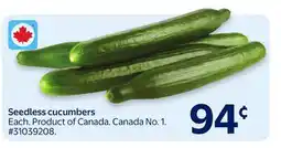 Walmart Seedless cucumbers offer