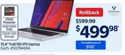 Walmart 15.6 Full HD IPS Laptop offer