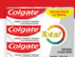 Walmart Colgate Total 3 x 120 ml toothpaste offer