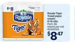 Walmart Royale Tiger Towel Paper Towels 6=8 rolls offer