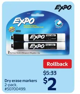 Walmart Dry erase markers offer
