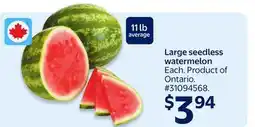 Walmart Large seedless watermelon offer