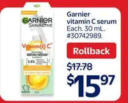 Walmart Garnier Vitamin C Serum offer