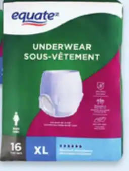 Walmart Equate incontinence underwear offer