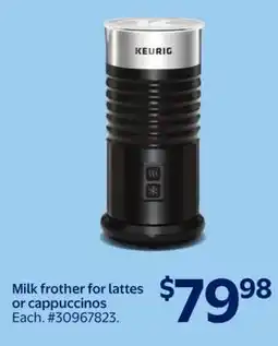 Walmart Milk frother for lattes or cappuccinos offer