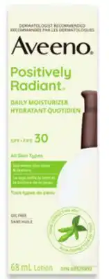 Walmart Aveeno Positively Radiant daily moisturizer SPF 30 68 mL offer