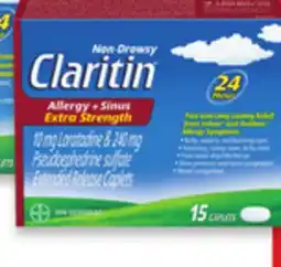 Walmart Claritin extra strength 15s offer