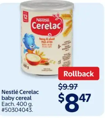 Walmart Nestlé Cerelac baby cereal offer