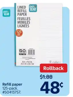 Walmart Refill paper offer