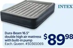 Walmart INTEX Dura-Beam 16.5 double high air mattress with built-in pump offer