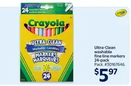 Walmart Ultra-Clean washable fine markers 24-pack offer