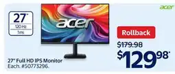 Walmart 27 Full HD IPS Monitor offer