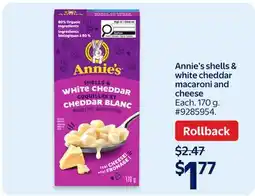 Walmart Annie's shells & white cheddar macaroni and cheese offer