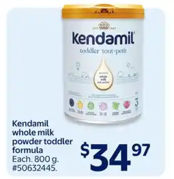 Walmart Kendamil whole milk powder toddler formula offer