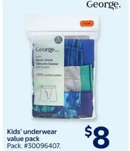 Walmart George. Kid's underwear value pack offer