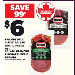 Independent Grocer BRANDT DELI SLICED SALAMI, 125G offer