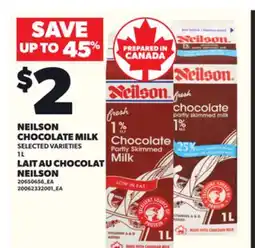 Independent Grocer NEILSON CHOCOLATE MILK, 1 L offer