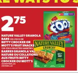 Independent Grocer NATURE VALLEY GRANOLA BARS, 120-210 G OR BETTY CROCKER OR MOTT'S FRUIT SNACKS, 128-226 G offer
