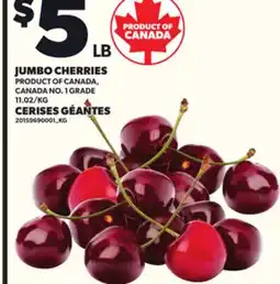 Independent Grocer JUMBO CHERRIES offer