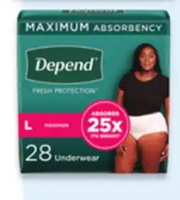 Walmart Depend incontinence products offer