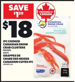 Independent Grocer IFC COOKED CANADIAN SNOW CRAB CLUSTERS, 500 G offer