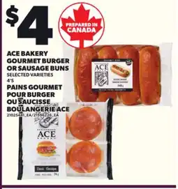 Independent Grocer ACE BAKERY GOURMET BURGER OR SAUSAGE BUNS, 4'S offer